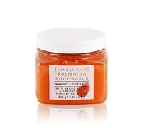 Sunday Rain Polishing Body Scrub for Extra Smooth & Soft Skin, Vegan and Cruelty-Free, Tropical Mango Butter and Coconut Oil, 265g