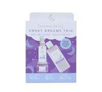 Sunday Rain Sweet Dreams Trio, Vegan and Cruelty Free Pamper Gift Set with Bath Soak, Body Scrub and Sleep Spray, Calming Lavender Scent, 3 Piece