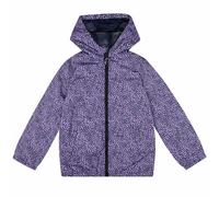 SUNDAY ROSE Boys Girls Rain Jackets Lightweight Waterproof Hooded Raincoats Windbreakers for Kids Purple Leopard Print Size 8