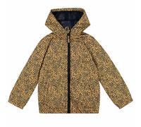 SUNDAY ROSE Boys Girls Rain Jackets Lightweight Waterproof Hooded Raincoats Windbreakers for Kids Yellow Leopard Print Size 6