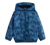 SUNDAY ROSE Boys Rain Jacket Lightweight Breathable Raincoat Waterproof Hooded Windbreaker For Kids Blue Black Size 16