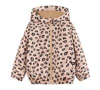 SUNDAY ROSE Girls Rain Jackets Lightweight Water Reistant Wind Breakers Hooded Raincoats For Kid Brown Grey Size 8