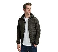 SUNDAY ROSE Lightweight Waterproof Jackets Mens Packable Quilted Puffer Coat Hooded Brown Size XL
