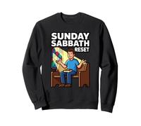 Sunday Sabbath Reset Recharge Relaxation Christian Rest Day Sweatshirt