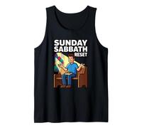 Sunday Sabbath Reset Recharge Relaxation Christian Rest Day Tank Top