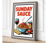 Sunday Sauce Vintage Canvas Wall Art Print 36x24 Inch (91 x 61 cm)