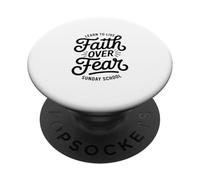 Sunday School Church Christian Jesus God Design PopSockets Adhesive PopGrip