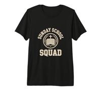 Sunday School Squad Cross and a Bible Vintage Premium T-Shirt