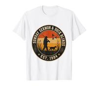 Sunday Sermon and Duck Blinds Est 1984 Value Graphic T-Shirt, Men, White, M