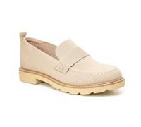 Sunday Walks Women’s Knit Loafer ZAMI, Breathable Slip-On, Lightweight Lug Sole, Cushioned Closed Toe Casual Shoe, Beige Knit, 4 UK