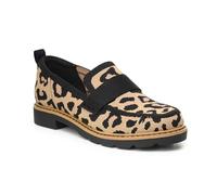 Sunday Walks Women’s Knit Loafer ZAMI, Breathable Slip-On, Lightweight Lug Sole, Cushioned Closed Toe Casual Shoe, Leopard Knit, 4 UK