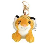 Sundaylike life Keyrings Plush Keyring Stuffed Animal Tiger Toy Soft Animal Charm Keyring Cute Keyring Children's Bag Purse Backpack Tote Key Ring Holder for Car Keys (Yellow, One Size)