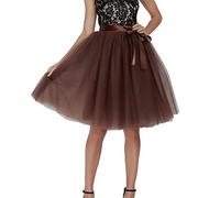 Sundaylike life Pink Tutu Adult Carnevale New Women Tulle Skirts Knee Length Long Adult Tutu Layered Short Prom Party Midi Skirt 80S Fancy Dress for Women Plus Size