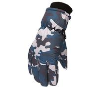 Sundaylike life Snowboarding Gloves Kids Snow M/L Warm Outdoor Windproof Skating Boys Ski Size Winter Camouflage Girls Kids Gloves & Mittens Kids Wrestling Gloves (Blue, M)