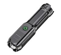 Sundaylike life Torch Rechargeable Torch Torches Led Super Bright USB Rechargeable Torch Flashlight Zoomable Water Resistant Mini Portable LED Light for Camping Emergency and Hiking (A)