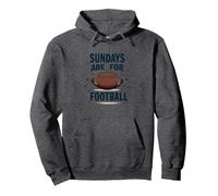 Sundays Are For Football Pullover Hoodie, Adult Unisex, Dark Heather Grey, S