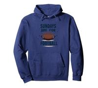 Sundays Are For Football Pullover Hoodie, Adult Unisex, Navy, M