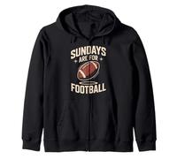 Sundays Are For Football Retro Style Zip Hoodie