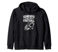Sundays Are For Football Retro Style Zip Hoodie