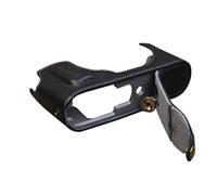 SundayZaZa Bottom Opening Top Layer Real Leather Grip Half Camera Case for Leica M11 Camera with Tripod Design Black