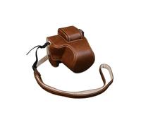 SundayZaZa PU Leather Camera Case for Canon EOS R50 V with 14-30mm Lens Protective Camera Bag (Brown)