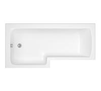 Sundaze 1700 X 850mm Gloss White Acrylic L Shape Left Hand Shower Bath