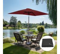 Sundaze 2X3M Rectangular Wine Garden Parasol Outdoor Patio Umbrella, Base Weights & Weather Protective Cover