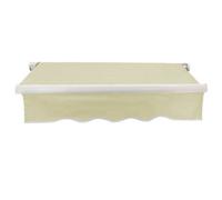 Sundaze 3.5X2.5M Garden Awning Replacement Fabric Top Cover Front Valance Cream