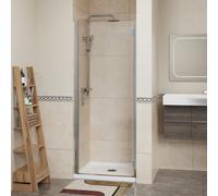 Sundaze 6mm Toughened Safety Glass Hinged Door Shower Enclosure Screen -1900X760mm Chrome