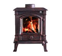 Sundaze 8Kw Woodburning Stove Cast Iron Log Burner Fireplace Eco Design Dafra Approved Antique Bronze
