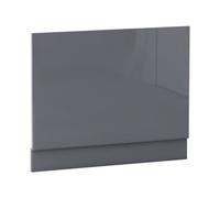 Sundaze Bath Panel Bathroom Moisture Resistant Wood Mdf End Bath Panels Gloss Grey 750mm