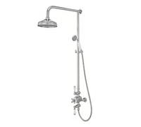 SunDaze Bathroom Traditional Thermostatic Exposed Shower Valve With Round Fixed Head And Shower Handset