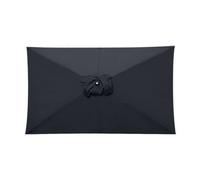 Sundaze Black Replacement Parasol Fabric Garden Umbrella Canopy Cover For 3X2M 6 Arm Parasols