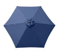 Sundaze Blue Replacement Parasol Fabric Garden Umbrella Canopy Cover For 2.5M 6 Arm Parasols