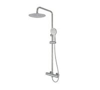 SunDaze Chrome Bathroom Thermostatic Exposed Mixer Valve With Fixed Head And Shower Handset