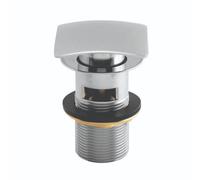 SunDaze Chrome Square Dome Slotted Click Clack Basin Waste