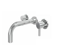 SunDaze Chrome Wall Mounted Manual Mixer Tap, Single Lever Brass