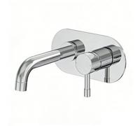 SunDaze Chrome Wall Mounted Mono Basin Mixer Tap With Ez Box, Single Lever Brass