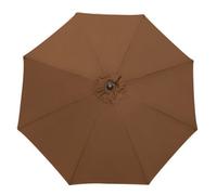 Sundaze Coffee Replacement Parasol Fabric Garden Umbrella Canopy Cover For 3M 8 Arm Parasols