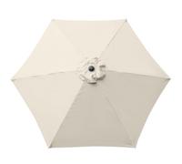 Sundaze Cream Replacement Parasol Fabric Garden Umbrella Canopy Cover For 2.5M 6 Arm Parasols