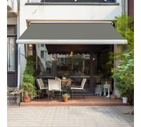 Sundaze Full Cassette Electric Remote Controlled Retractable Awning Garden Patio Canopy Shade Sail 3X2.5M Grey