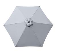 Sundaze Grey Replacement Parasol Fabric Garden Umbrella Canopy Cover For 2.5M 6 Arm Parasols