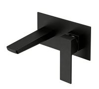 SunDaze Matt Black High-Rise Bath Filler Shower Mixer Tap Wall Mounted