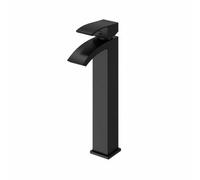 SunDaze Matt Black High Rise Mono Basin Mixer Tap, Single Lever Brass