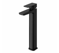 SunDaze Matt Black High Rise Tall Mono Basin Mixer Tap Single Lever Brass