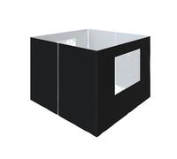 Sundaze Pop Up Gazebo Side Panels 2.5X2.5M 4 Piece Replacement Exchangeable Wall Panels With Zipper And Window Black