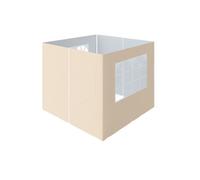 Sundaze Pop Up Gazebo Side Panels 2X2M 4 Piece Replacement Exchangeable Wall Panels With Zipper And Window Beige