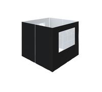 Sundaze Pop Up Gazebo Side Panels 2X2M 4 Piece Replacement Exchangeable Wall Panels With Zipper And Window Black