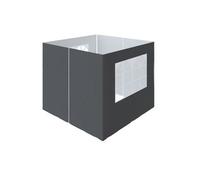 Sundaze Pop Up Gazebo Side Panels 2X2M 4 Piece Replacement Exchangeable Wall Panels With Zipper And Window Anthracite