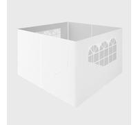 Sundaze Pop Up Gazebo Side Panels 3X3M 4 Piece Replacement Exchangeable Wall Panels With Zipper And Window White